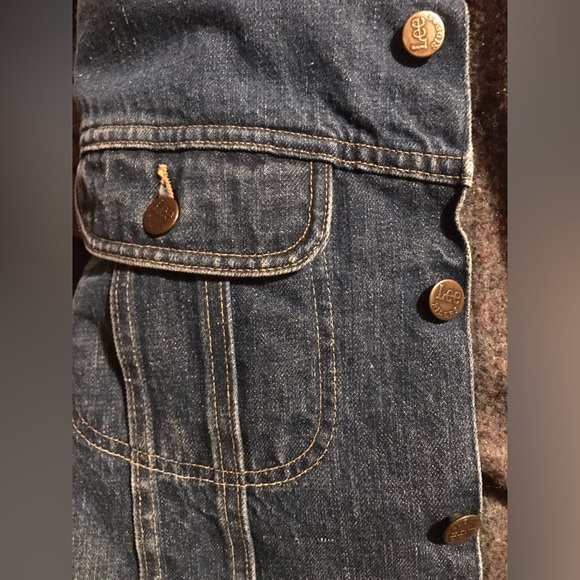 Men’s Lee Storm Rider Denim Jacket, blanket wool lined, corduroy collar size S - Picture 3 of 9